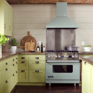 75 Beautiful Kitchen With Green Cabinets And Concrete Countertops