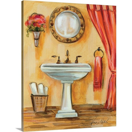 Tuscan Bath IV Wrapped Canvas Art Print, 16"x20"x1.5"