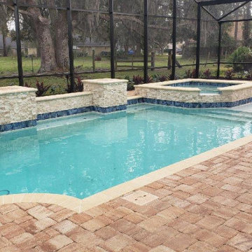 Roman Style Pool with Water Features & Spa