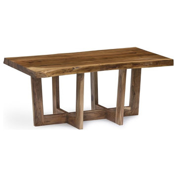 Alaterre Furniture Berkshire Live Edge 42" Natural Wood Coffee Table