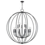 Livex Lighting - Livex Lighting 46690-07 Milania - Fifteen Light 2-Tier Chandelier - Add fresh style to an entryway or any high ceilingMilania Fifteen Ligh Bronze *UL Approved: YES Energy Star Qualified: n/a ADA Certified: n/a  *Number of Lights: Lamp: 15-*Wattage:60w Candelabra Base bulb(s) *Bulb Included:No *Bulb Type:Candelabra Base *Finish Type:Bronze