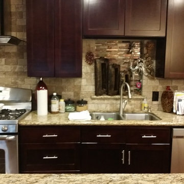 LED TV, FLAT SCREEN - CEDAR WOOD FRAME WITH HIDDEN RECEIVER.