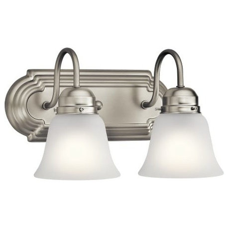 Kichler 2-Light Bath, Brushed Nickel