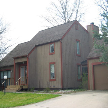 Stained Cedar Siding Before