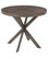 X Pedestal Dinette Table, Antique Metal, Espresso Bamboo