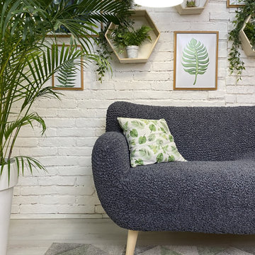 Grey 2 Seater Loveseat Slipcover | Microfibra Collection