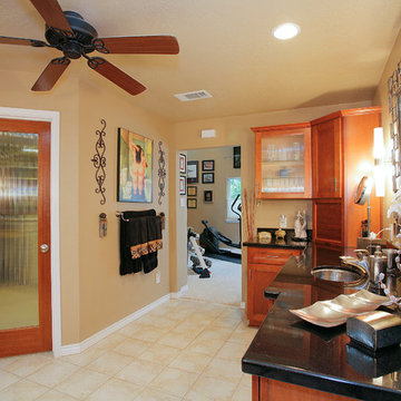 Master bathroom , closet and exercise room