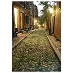 Sadkowski Photography Collection - Artwork, Acorn Street Boston at Night, The Sadkowski Boston Collection - One of the most beautiful representation streets of the charm of Boston:  Acorn Street at night.  Printed to order, on archival enhanced matte or premium luster paper with archival ink.  Image measures 24 x 30 including  2 inch border all around.  Shipped in protective tube.  Shipping included.  Image signed by artist.  Larger sizes available.  From the exclusive Sadkowski Photography Collection , where every image looks like a painting.