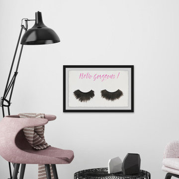 "Lashes & Lips II" Framed Painting Print