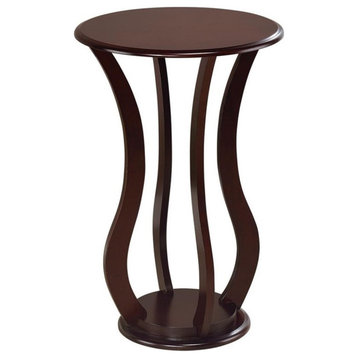 Coaster Elton Traditional Wood Round Top Accent Table in Cherry