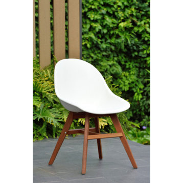 Charlotte 4-Piece Side Chair Set, Eucalyptus Wood, Natural