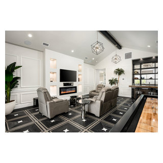 Vaulted Ceiling Theater - Modern - Home Theater - Phoenix - by ...