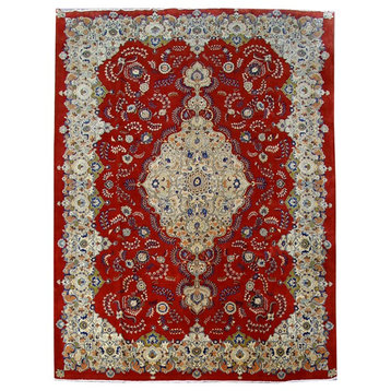 Consigned, Persian Rug, 11'x14', Handmade Wool Kashan