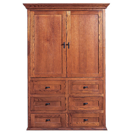 Mission TV Armoire Red Oak