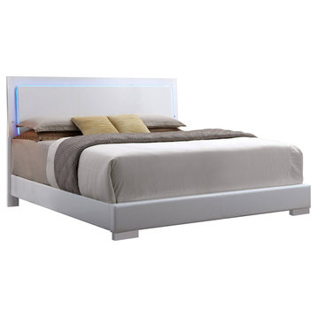 Acme Lorimar Platform King Bed, HB With LED, 22637AEK