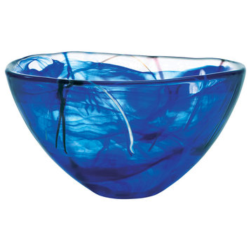Kosta Boda Serveware Contrast Bowl, Medium, Blue