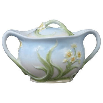 Egret Sugar Jar, Home Accent, Fine Porcelain