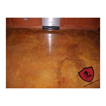 Leggari chemical stains on concrete floors