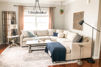 Inspiration for a french country living room remodel in Philadelphia