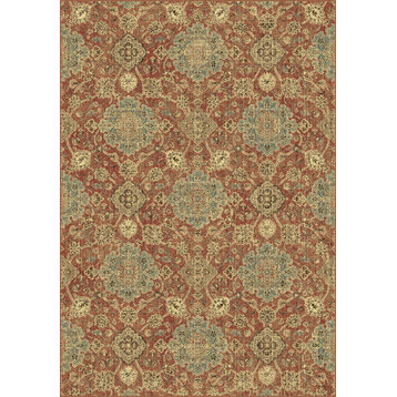 Regal 89665-8262 Area Rug, Rust And Blue, 2'x3'5"