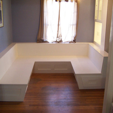 Dining Booth & china cabinet (after)
