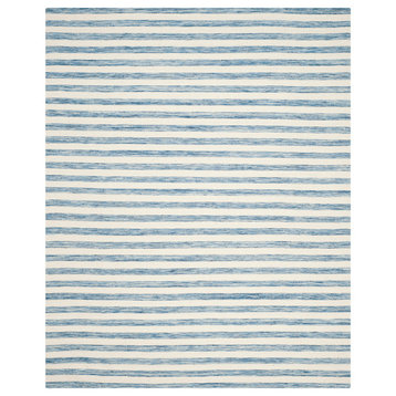 Safavieh Dhurries Collection DHU575 Rug, Blue/Ivory, 8'x10'