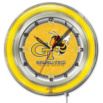 Georgia Tech 19" Neon Clock