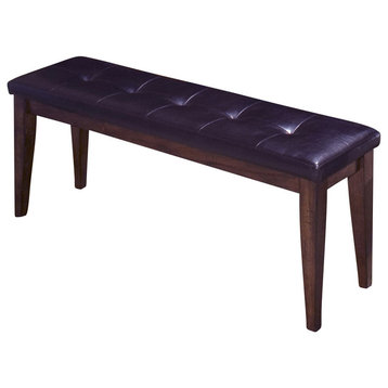 Intercon Furniture Kona Upholstered Backless Dining Bench in Raisin