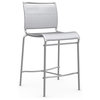 Air Counter Stool With Satin Frame, Gray