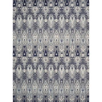 Sarasota Handmade Hand-Tufted Wool Gray/Light Blue Area Rug, 6'x9'
