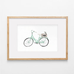 Vintage Bicycle Print - Drawings And Illustrations