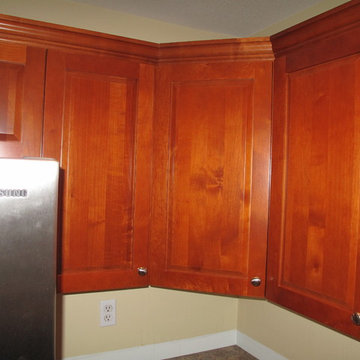 Modern Kitchen Update Done in Alder in a Golden Maple Stain