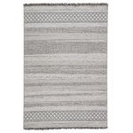 Jaipur Living - Jaipur Living Cote Indoor/Outdoor Trellis Gray/Light Gray Area Rug (8'9"X12'5") - With an assortment of relaxed, bohemian designs, the Tikal collection is the perfect weather-resistant and stylish accent for outdoor and indoor settings. The flat-woven Cote rug features pattern-rich trellis details, distressed heathered ground, and chic fringe for added texture. The tonal gray colorway offers a versatile decorating palette to any space.