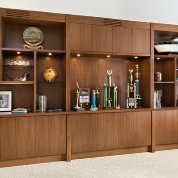 AAA Walnut Office Wall Unit