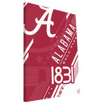Paulson Designs - Alabama Crimson Tide Retro Canvas Print, 16"x24" - Paulson Designs' company motto and way of life, 'Keep Tradition', stems from their commitment to honor those who 'keep' college 'traditions' sacred. As such, Paulson Designs has actively sought out and supports those student and alumni organizations who's goal is, likewise, to enhance/maintain the college spirit and tradition. In doing so, we delight in our efforts to established endowment funds, partnerships, and engaged in many different profit shares with these groups to forever keep college traditions sacred.