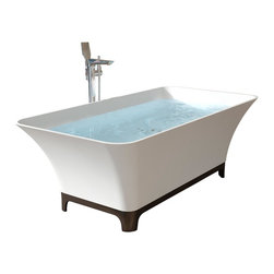 ADM - ADM White Solid Surface Stone Resin Bathtub - Bathtubs