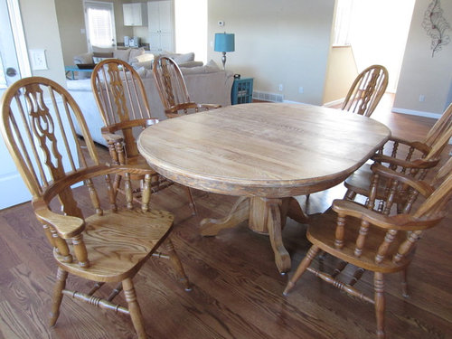 Best Way To Update This Golden Oak Table Chairs