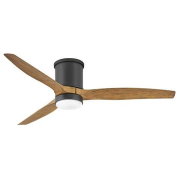52 Inch 3-Blade Ceiling Fan Light Kit-Matte Black Finish - Ceiling Fans