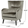 GDF Studio Marcia Modern Velvet Club Chair, Gray