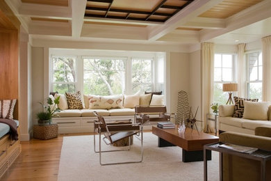 Inspiration for a contemporary living room remodel in Boston