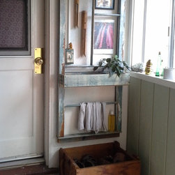 Decorative Shelf made from Salvaged Window Sash - Display And Wall Shelves 