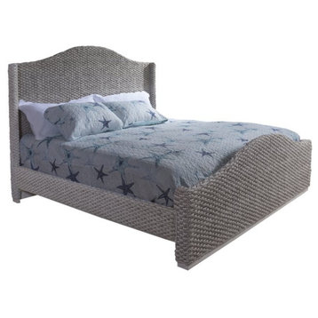Driftwood King Gray Braided Sheltered Woven Bed
