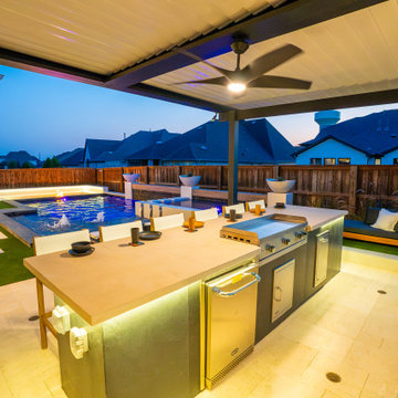 Luxury Modern Backyard- Frisco, TX