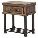 AICO/Michael Amini - AICO Michael Amini Kathy Ireland Crossings Side Table with Drawer - Versatility is King. A side table that doubles as a nightstand lets you perfect your style and boost your rustic interior. What more can you ask for?