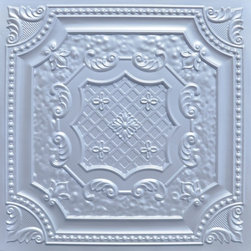 DCT 04 White Pearl Faux Tin Ceiling Tile 24x24 - Ceiling Tile