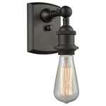 Innovations Lighting - 1-Light 4.5" Sconce Oil Rubbed Bronze -  Bulb Included - 516-1W-OB-LED Bulb Included Bare Vintage Dimmable 7W LED Bulb Included 4.5" Dimmable 7W LED Bulb Included Oil Rubbed Bronze Sconce w/Solid Brass 180 Degree Adjustable Swivels