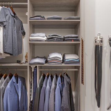 Men's Master Bedroom Closet With Storage Options