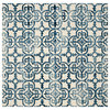 Safavieh Dip Dye Collection DDY711 Rug, Ivory/Navy, 7' Square