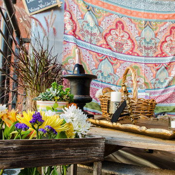 Balcony Staged for Couple's Engagement Party