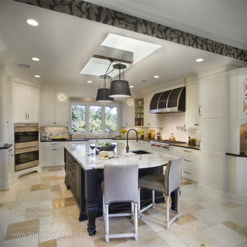 Kitchen with Skylights - Far Hills